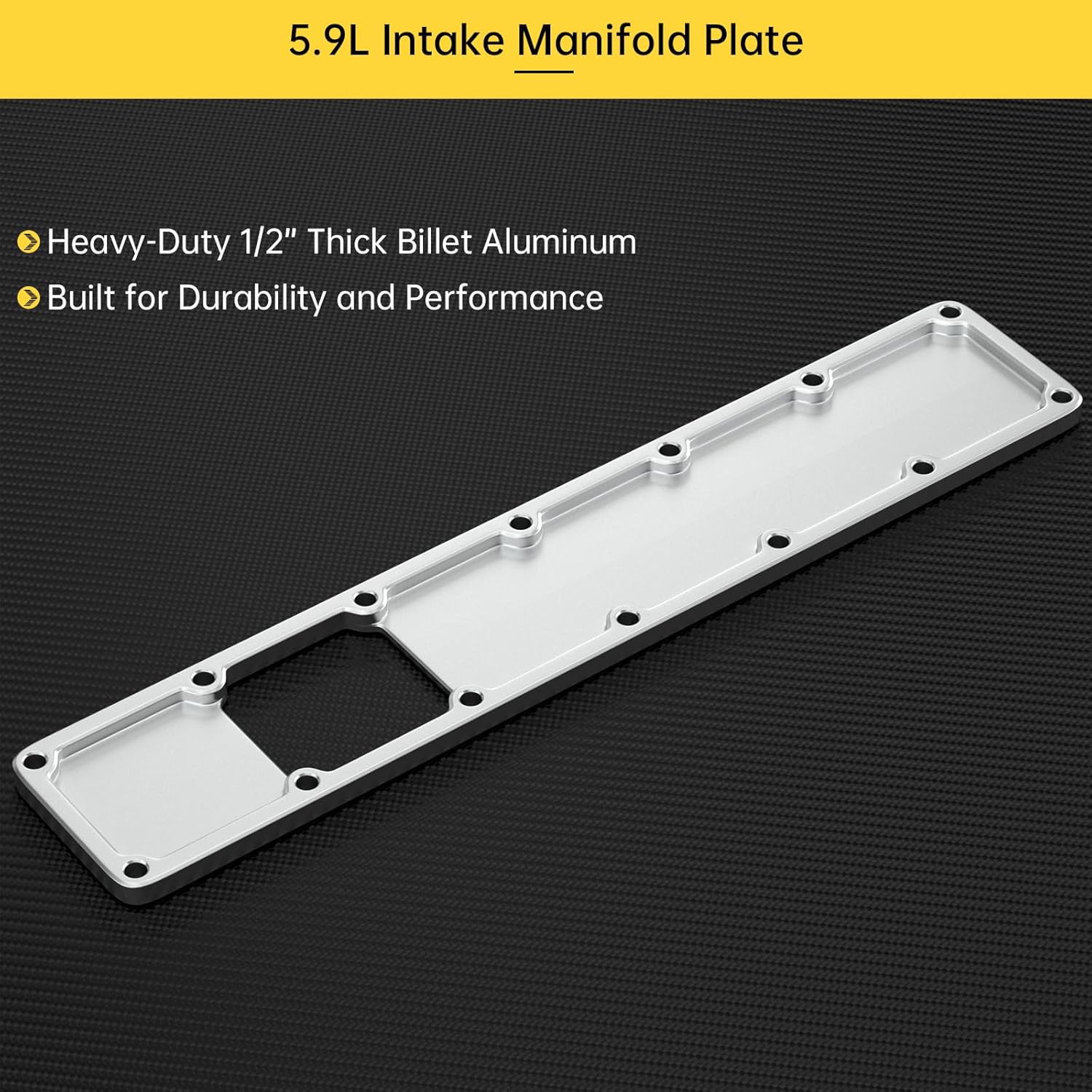 Bruce & Shark 5.9L Intake Manifold Hurn Plate Valve 551714 fit for Cummins 6BT 5.9L (24-Valve) DiesllEngines, for Dodge Ram 6BT 5.9L, Heavy-Duty 1/2" Aluminum