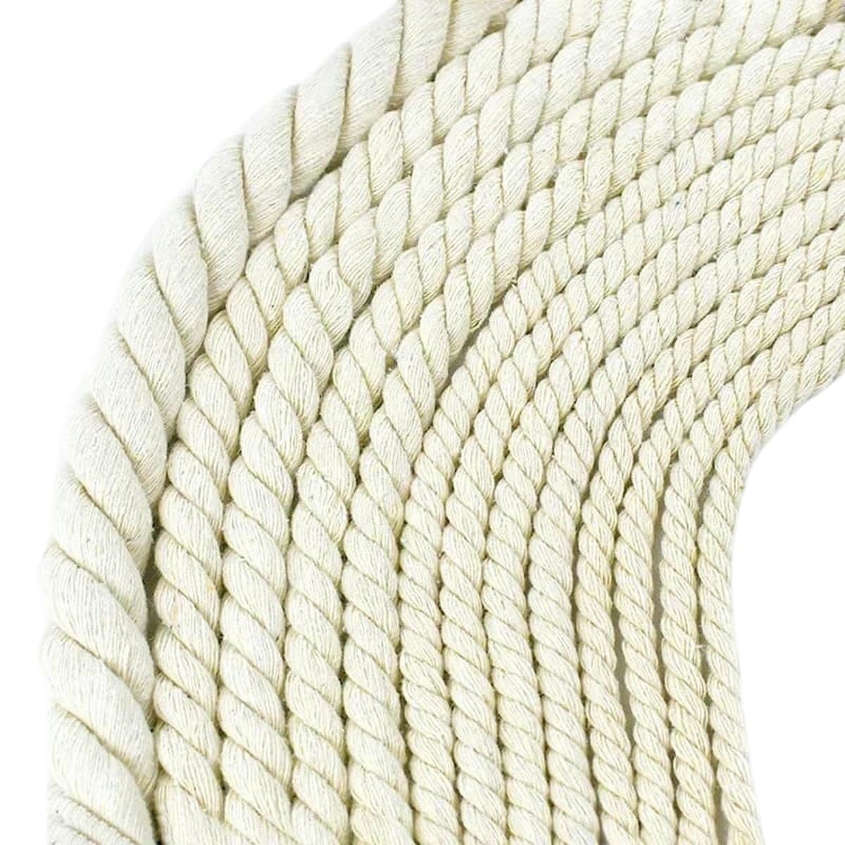 Kategoria: Bawełniane skręcone liny Sznurek bawełniany powlekany skręcany 3-żyłowy wielokolorowy 5-20 mm 5 m do samodzielnego szycia toreb(Beige-8mm-5meters)