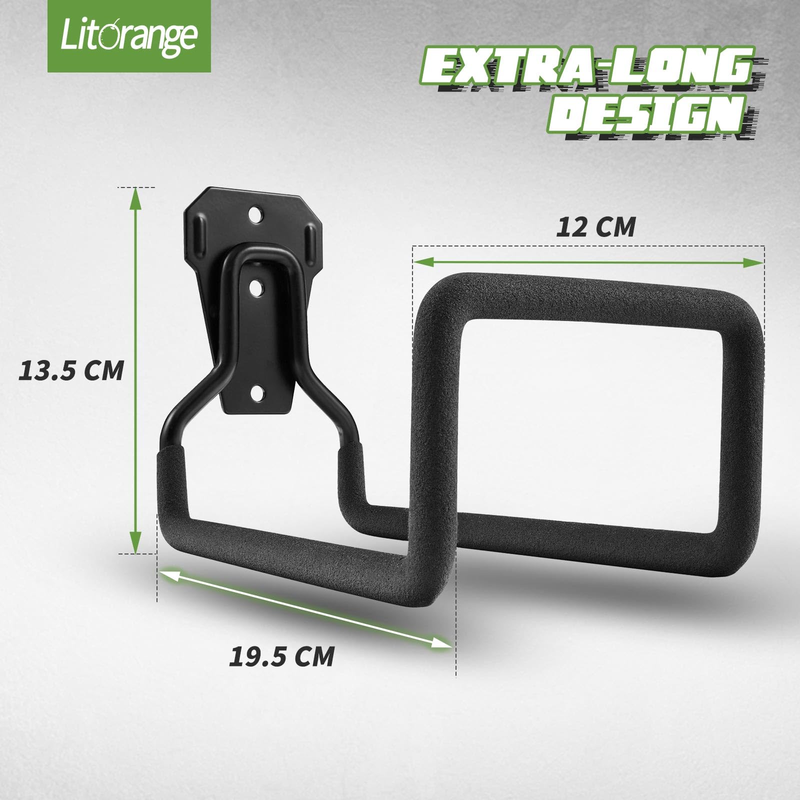 LitOrange 1 PCS EV Charging Cable Holder, Heavy Duty Wall Mount Bracket with Screws for Organizing Electric Car Charging Cables - Image 2