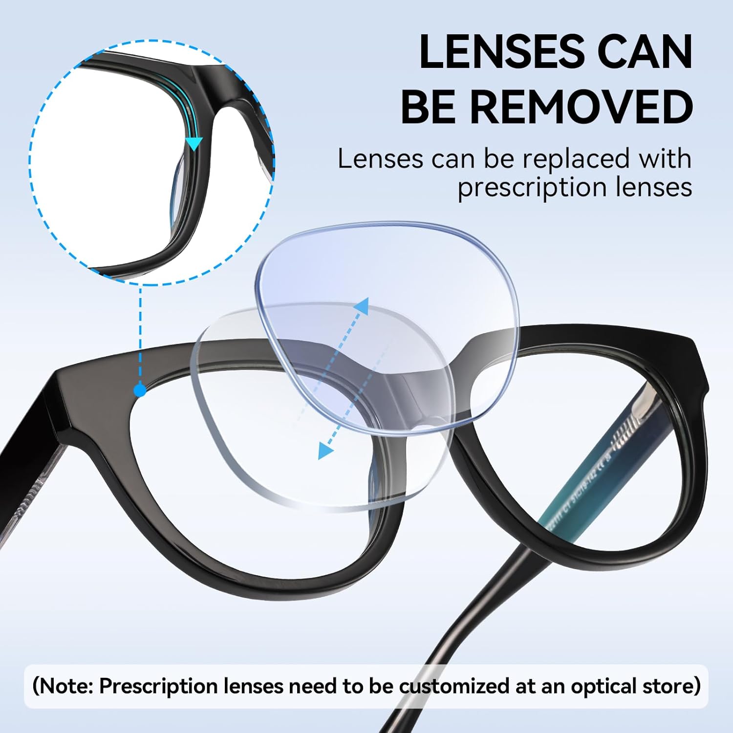 Dollger Blue Light Blocking Glasses For Woman Men Frame Round Cat Eye Computer BlueLight Glasses Non-Prescription - Image 5