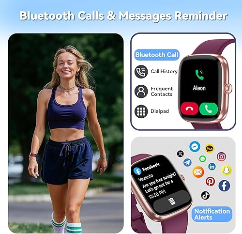 Miniatura 4 de DAVIKO Reloj podómetro, no requiere aplicación/teléfono, pantalla de 1.83 pulgadas, relojes inteligentes con podómetro, calorías y contador de