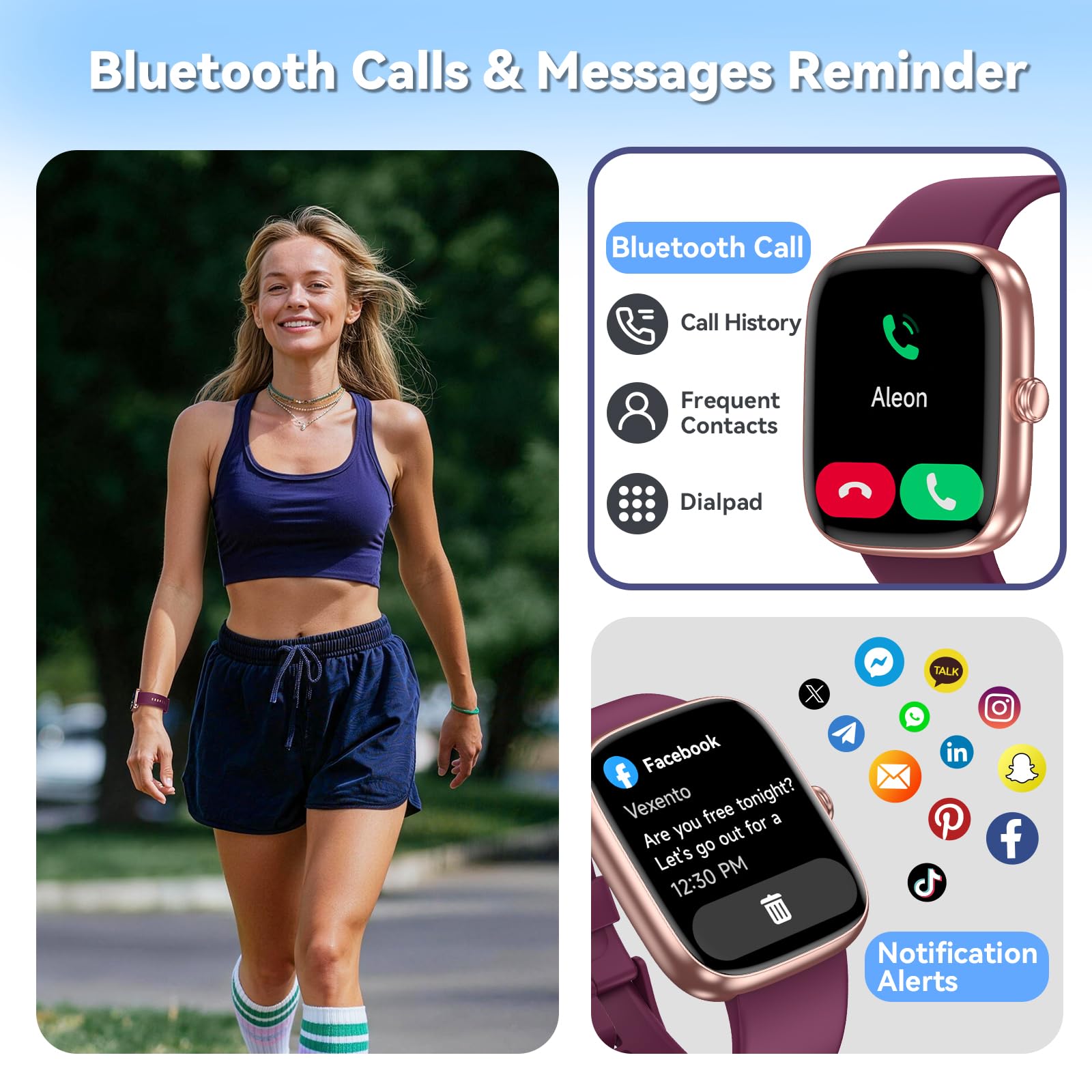 DAVIKO Pedometer Watch No APP/Phone Required, 1.83" Display Smart Watches with Pedometer, Calories & Step Counter, Waterproof Fitness Tracker with Heart Rate/Sleep Monitor for Men Women