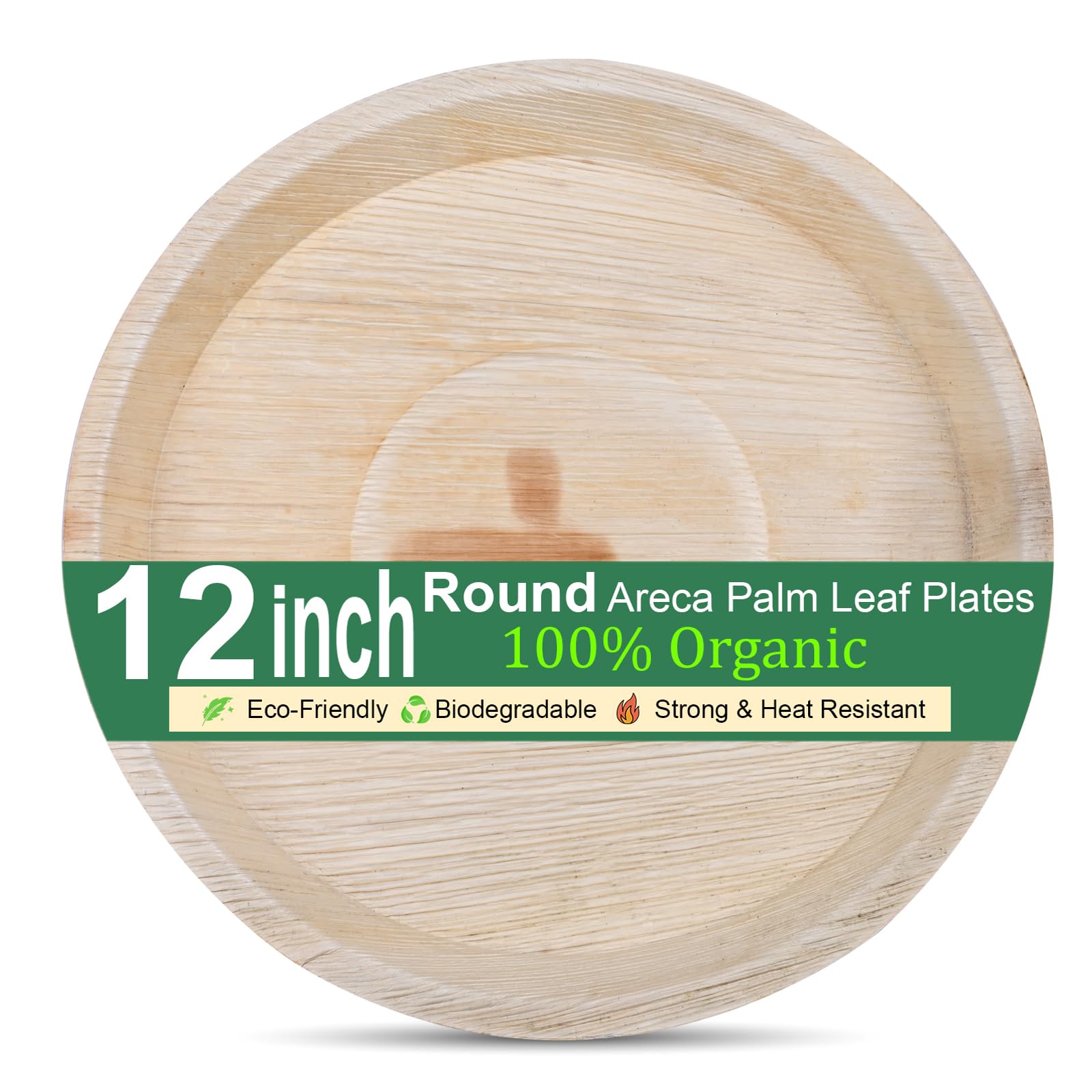 Palm Leaf Dinner Plates - 24 Pack -1 Palm Leaf Dinner Plates - 24 Pack -1
