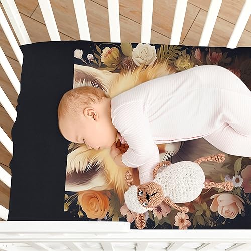 Miniatura 8 de Fitted Crib Sheets Fox Flower Floral Baby Crib Sheets for Boy & Girl Toddler Mattress Sheets 21216065