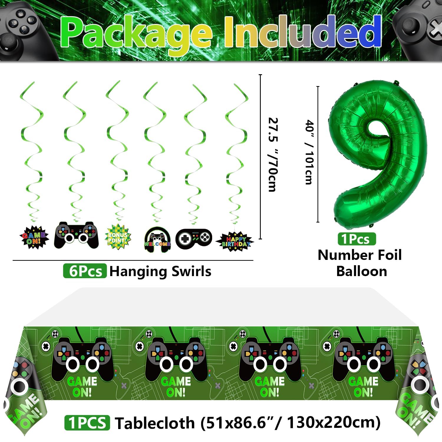 Decoratie 9e verjaardag jongen ballonnen banner