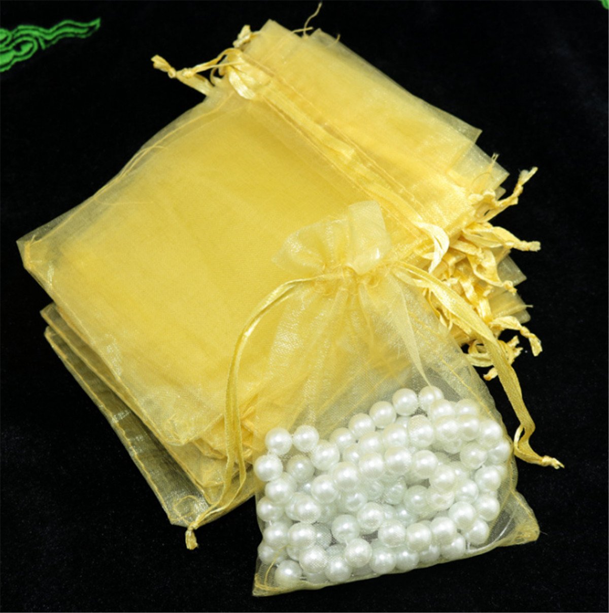 Organza Geschenkbeutel – 100 Stück, 7x9 Cm – Mit Zugband Für Schmuck, Süßigkeiten & Gastgeschenke