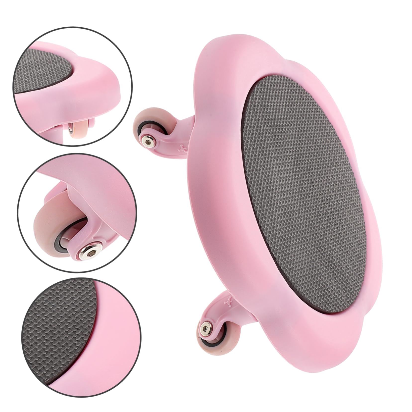 ifundom Discos Deslizantes para Ejercicio Abdominal con Diseño Floral de Cinco Ruedas Estable y Seguro para Entrenamiento Casa Entrenador de Core Portátil Rosa