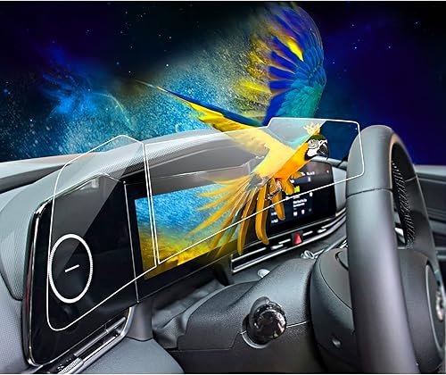EUEKY 2 protectores de pantalla para Hyundai Elantra 2021 2022 2023 Accesorios de navegación y salpicadero de pantalla táctil película protectora