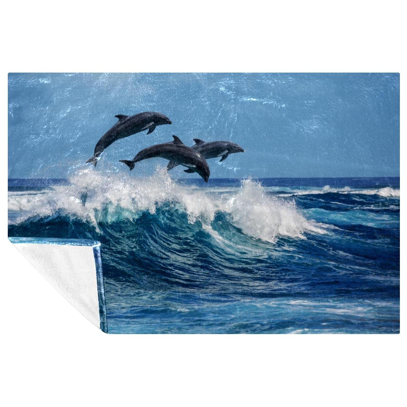 Couverture dauphin ocean plaid doux et chaleureux pour des moments cocooning