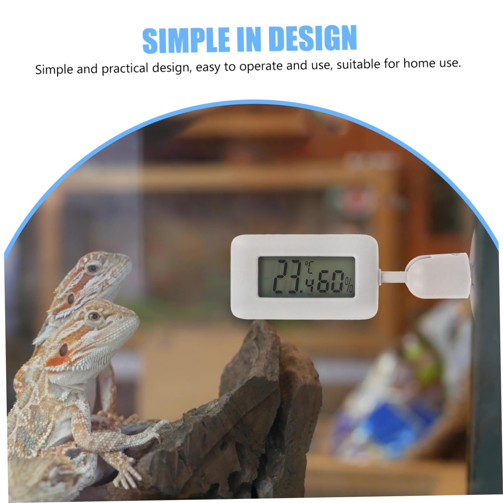 HANABASS 4stücke Thermometer Mit Rotationsfunktion Und Saugnapf Präzises Temperatur Und Hygrometer Für Aquarien Terrarien Und Reptilienboxen Installieren Große Anzeige Für Lesbarkeit
