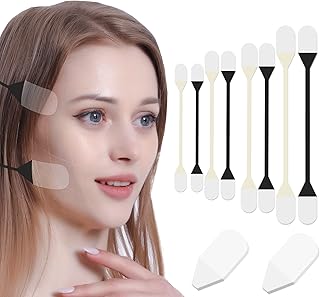 Face Lifting Tape, Ultra-thin Invisible Face Lift Sticker Face Tape for Instant Face, Hiding Facial Neck Wrinkles V-face Tightening Lifting Saggy Skin 8 Bands 40 Tapes