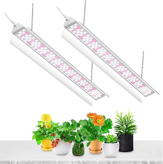 SZHLUX LED White Grow Light 2ft 80W (2×40W, 600W Equivalent) Full