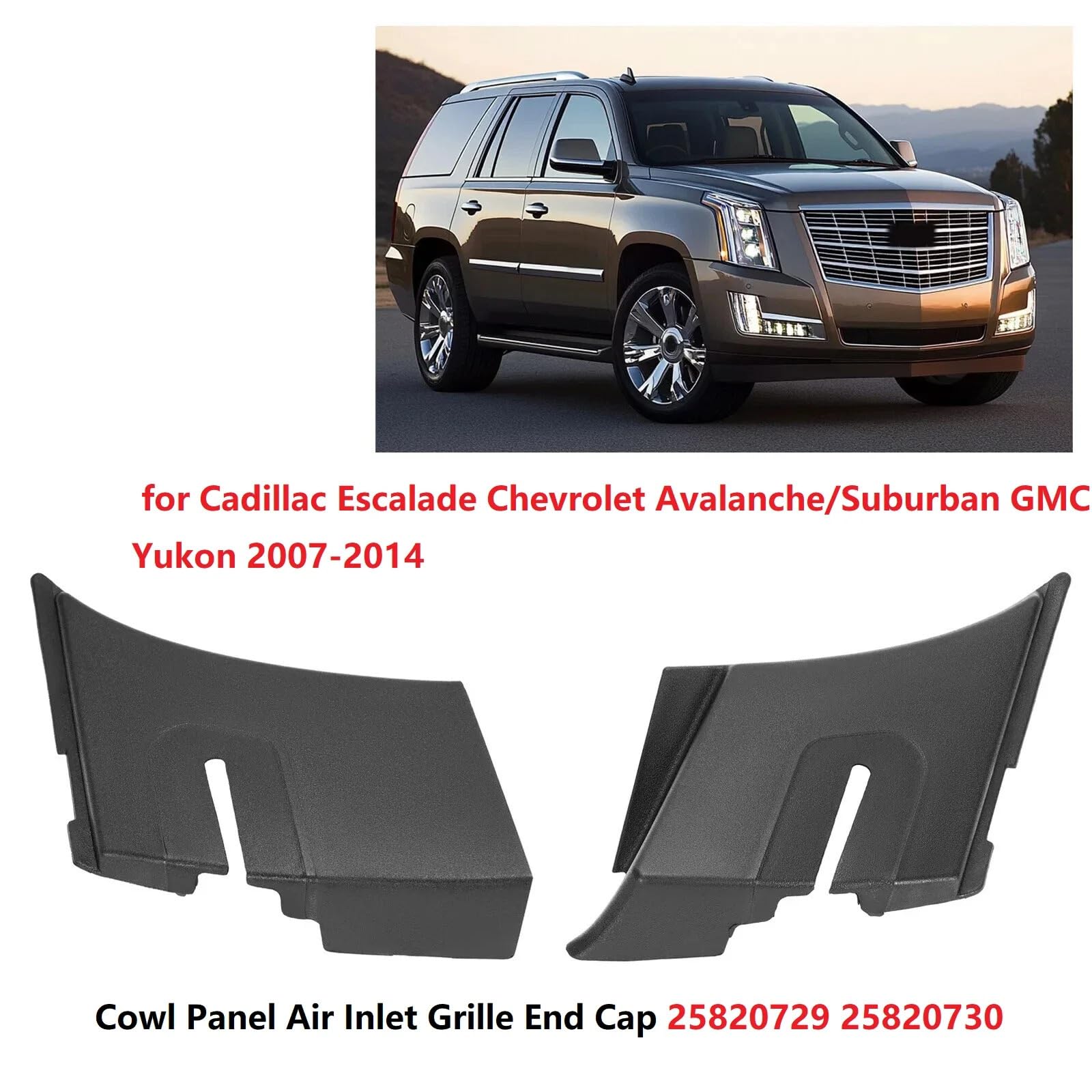 Do cadillaca escalade 07-14 osłona bocznego wlotu powietrza, Maskę Samochodu | 25820730 15917729 1 para zaślepki kratki wentylacyjnej