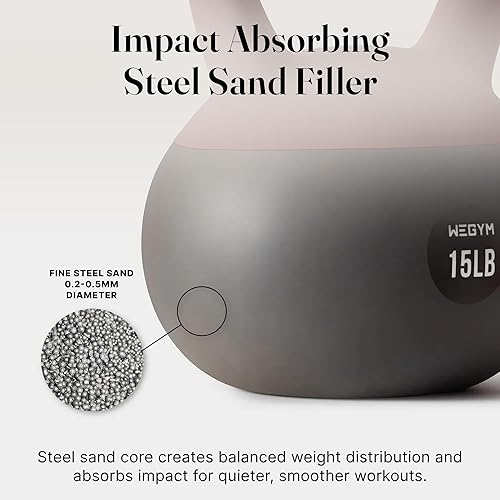 Miniatura 3 de WeGym Mancuernas suaves con base resistente a impactos acolchada y mango antideslizante de agarre ancho para entrenamientos en casa, levantamiento