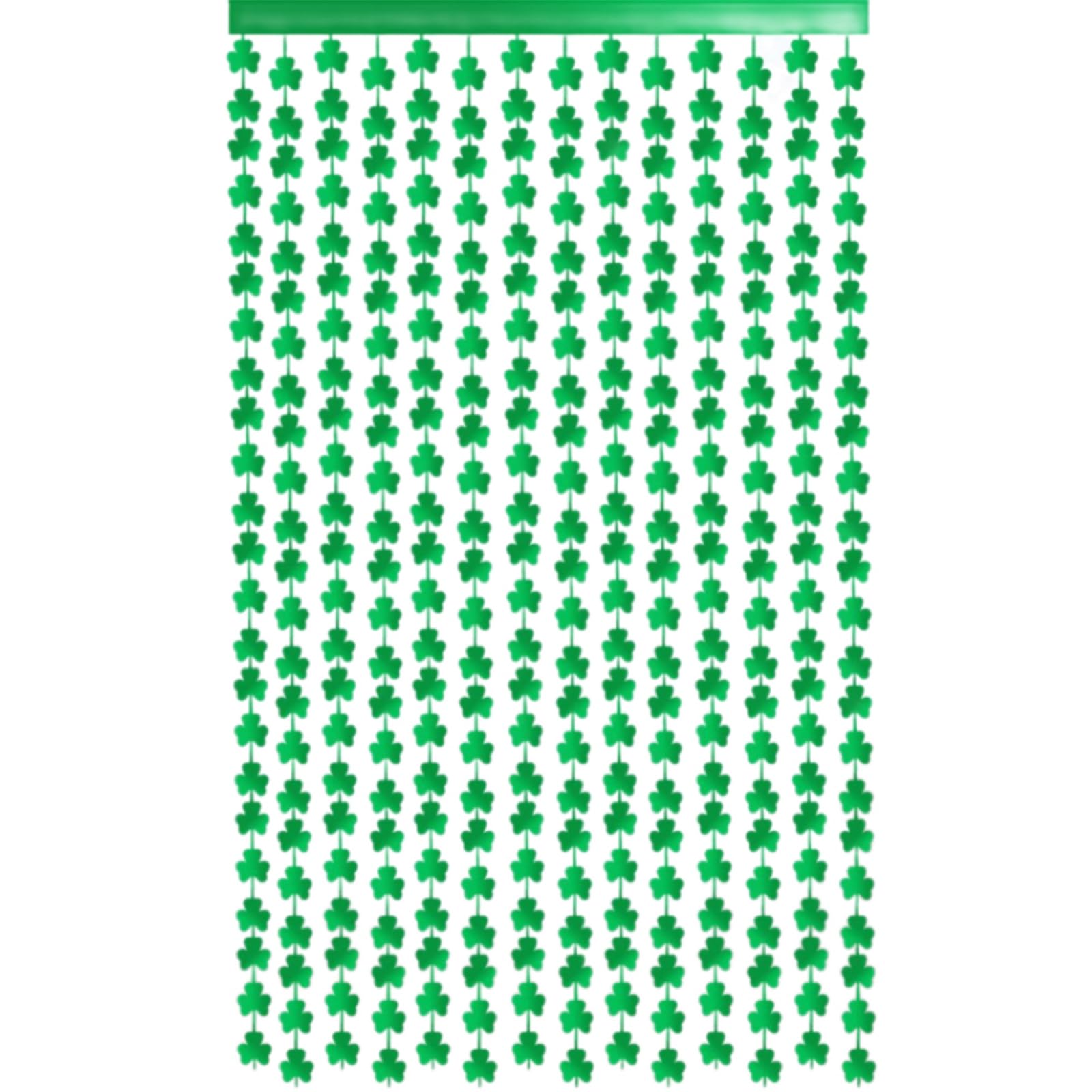 Buxuaaaa StPatricks Day Banners Shamrocks Garlands Luckily Banners Burlap Irish Garlands Green and PET Shamrocks StPatrick's Day PET