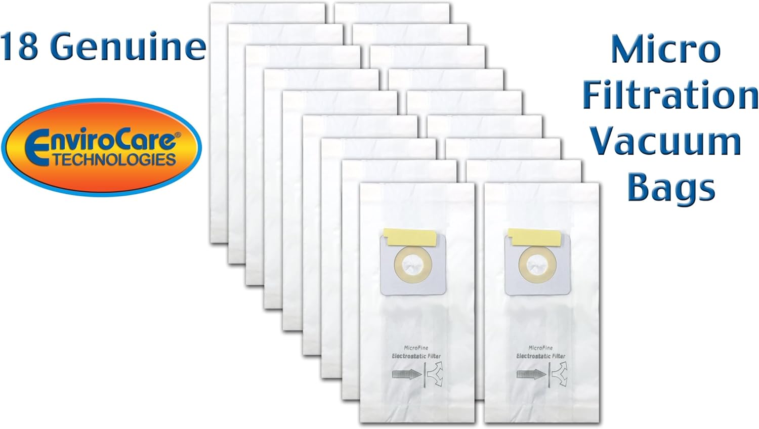 EnviroCare Premium Replacement Multi-layer Micro Filtration Vacuum Bags Compatible with Bissell Style 1 & Style 7 / PowerForce 3522, PowerGlide 3545, Bissell Plus 3350 Series 18 Pack