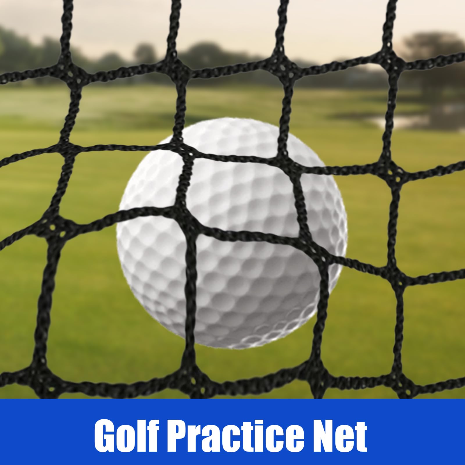 Siatka do ćwiczeń golfowych 3 m – siatka golfowa Driving do odboju, trening pola, siatka sportowa 3 x 3 m, zakres jazdy z tarczą celową, wytrzymały poliester, szybki montaż, w zestawie śledzie i torba