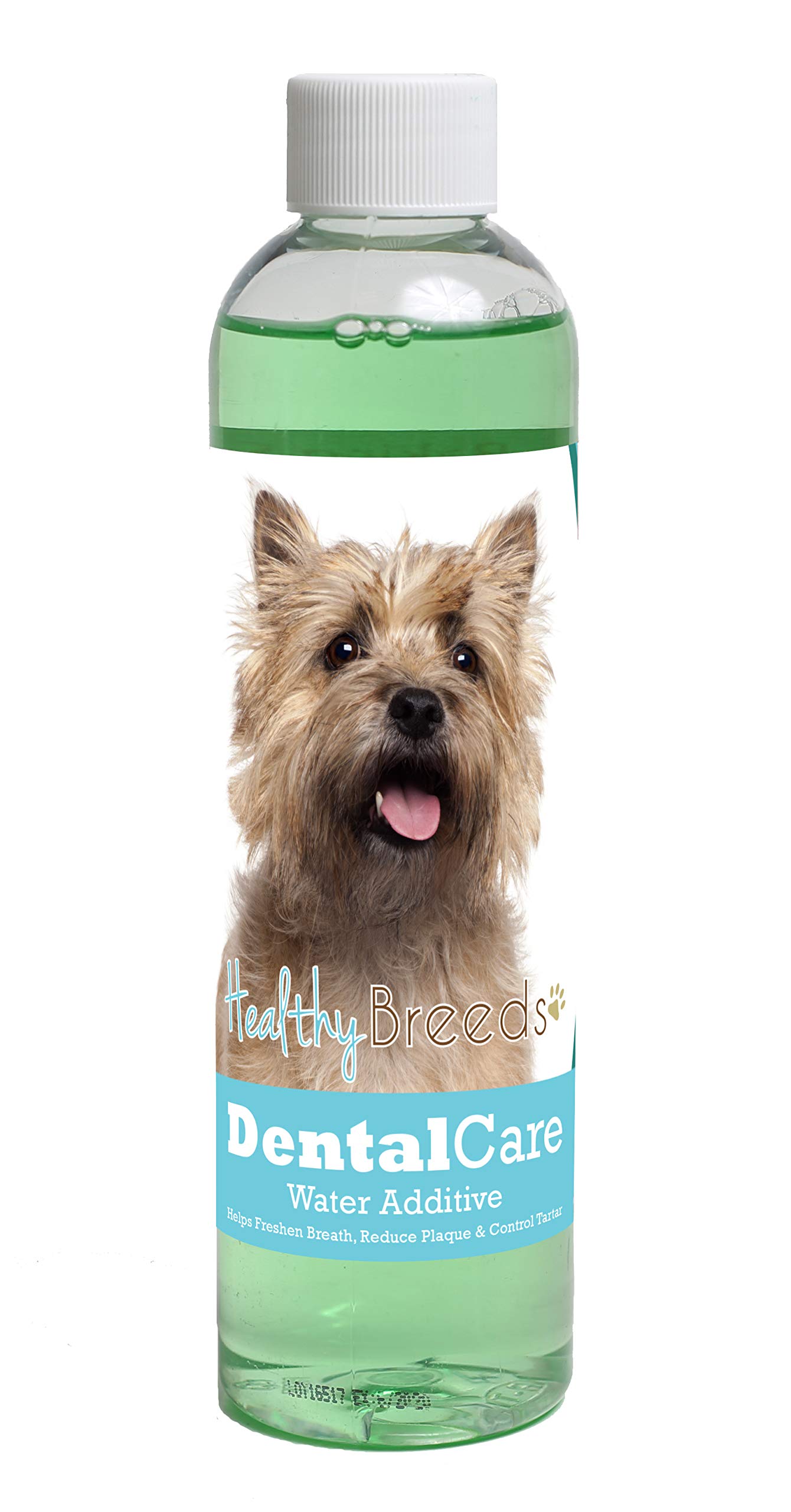 Healthy Breeds Dog Dental Care Water Additive for Cairn Terrier - Helps Freshen Breath, Reduce Plaque &amp; Control Tartar - Mint Flavor - 8 oz