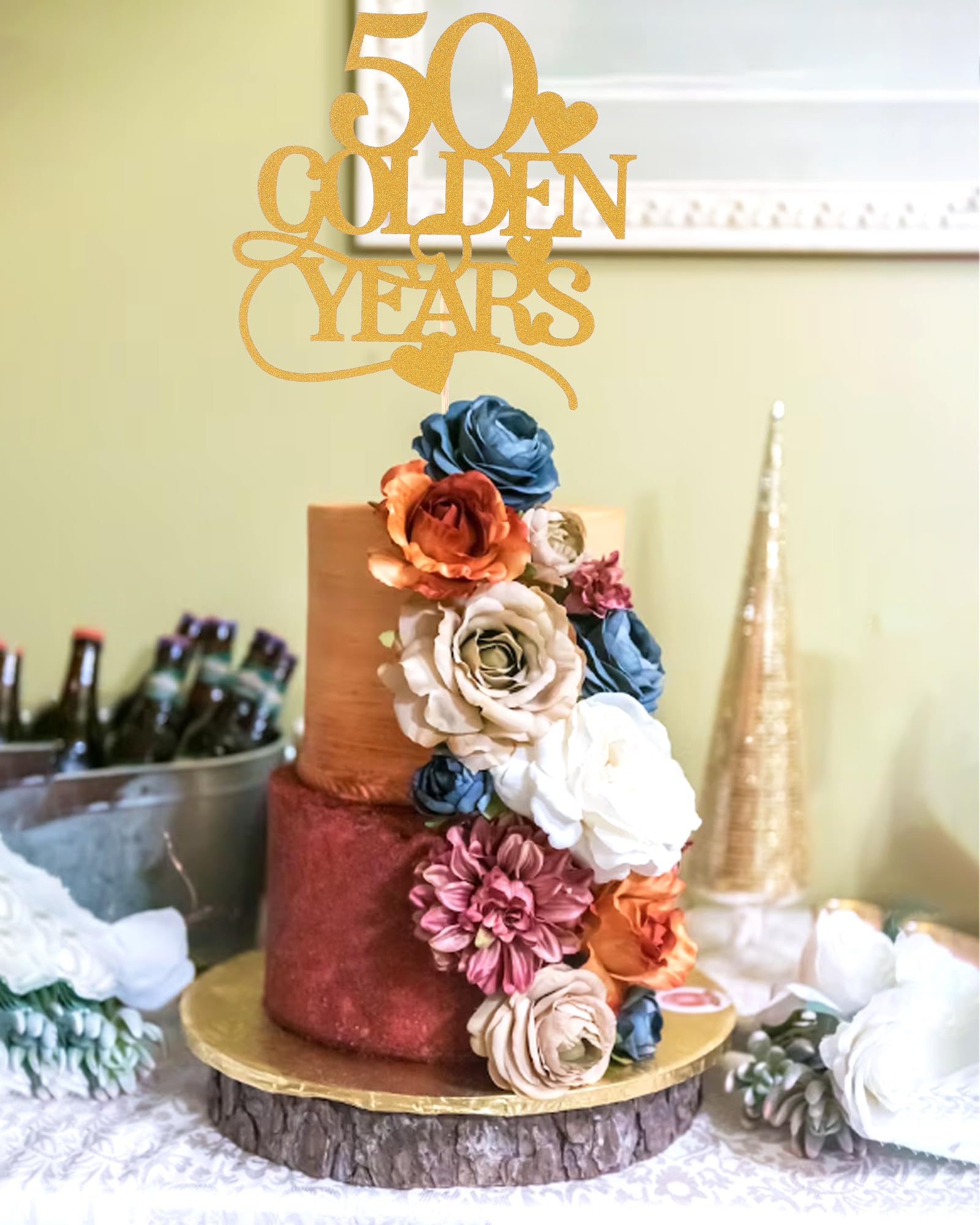 Décoration De Gâteau, 50 Ans, Or