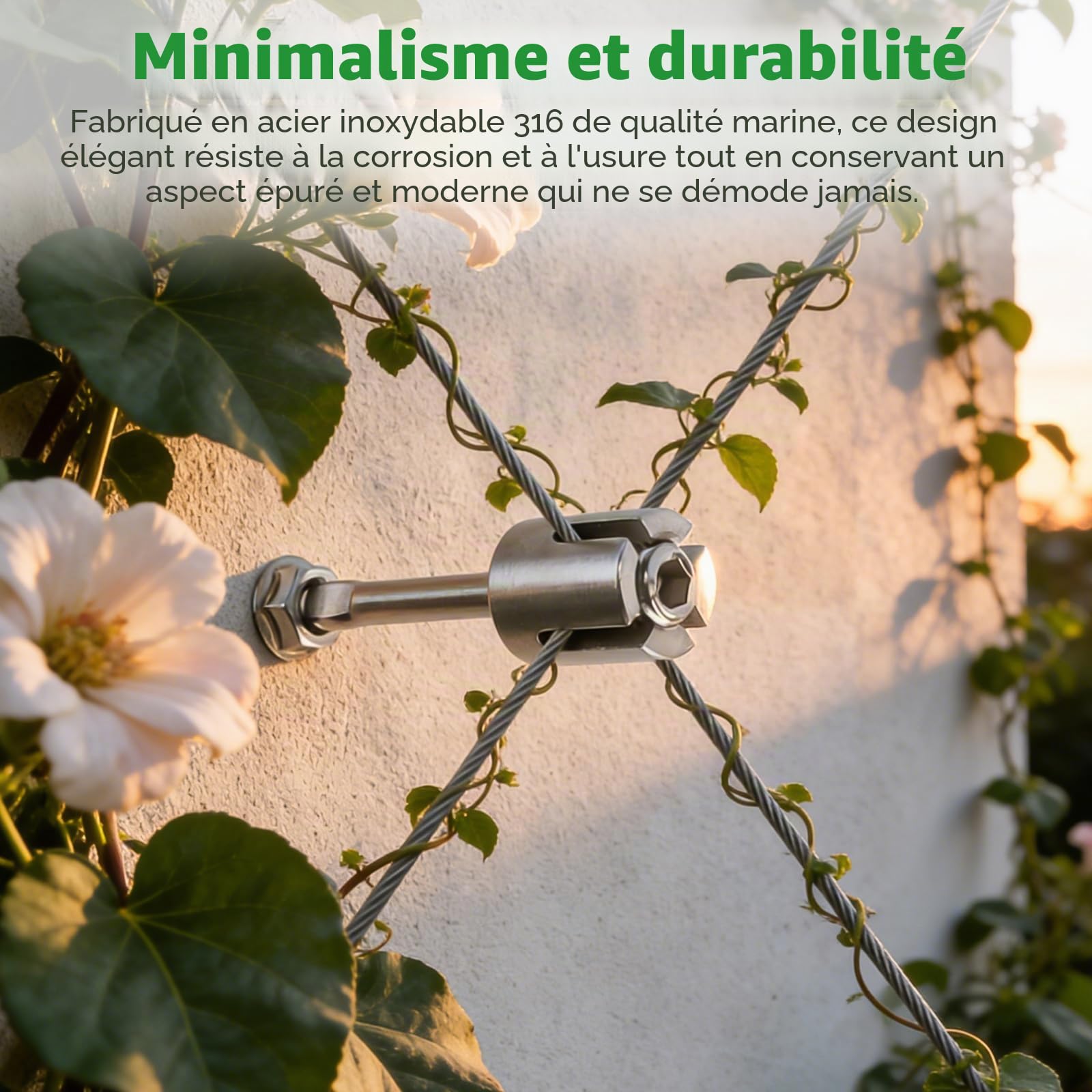 Kalolary 12 pièces T316 Kit Treillis Métallique pour Jardin