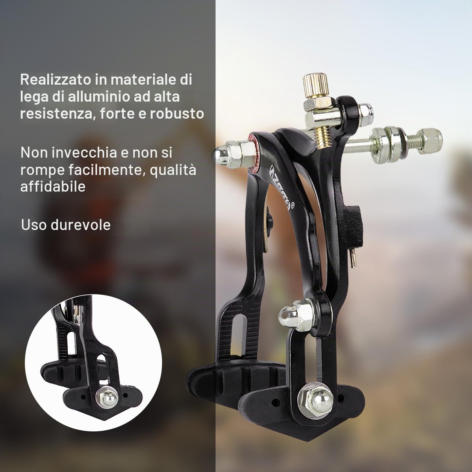 Lixada Freni per Biciclette 45mm Alluminio Pinze Freno a Pinza Lunga C Brake per Le Bici da Strada/Città