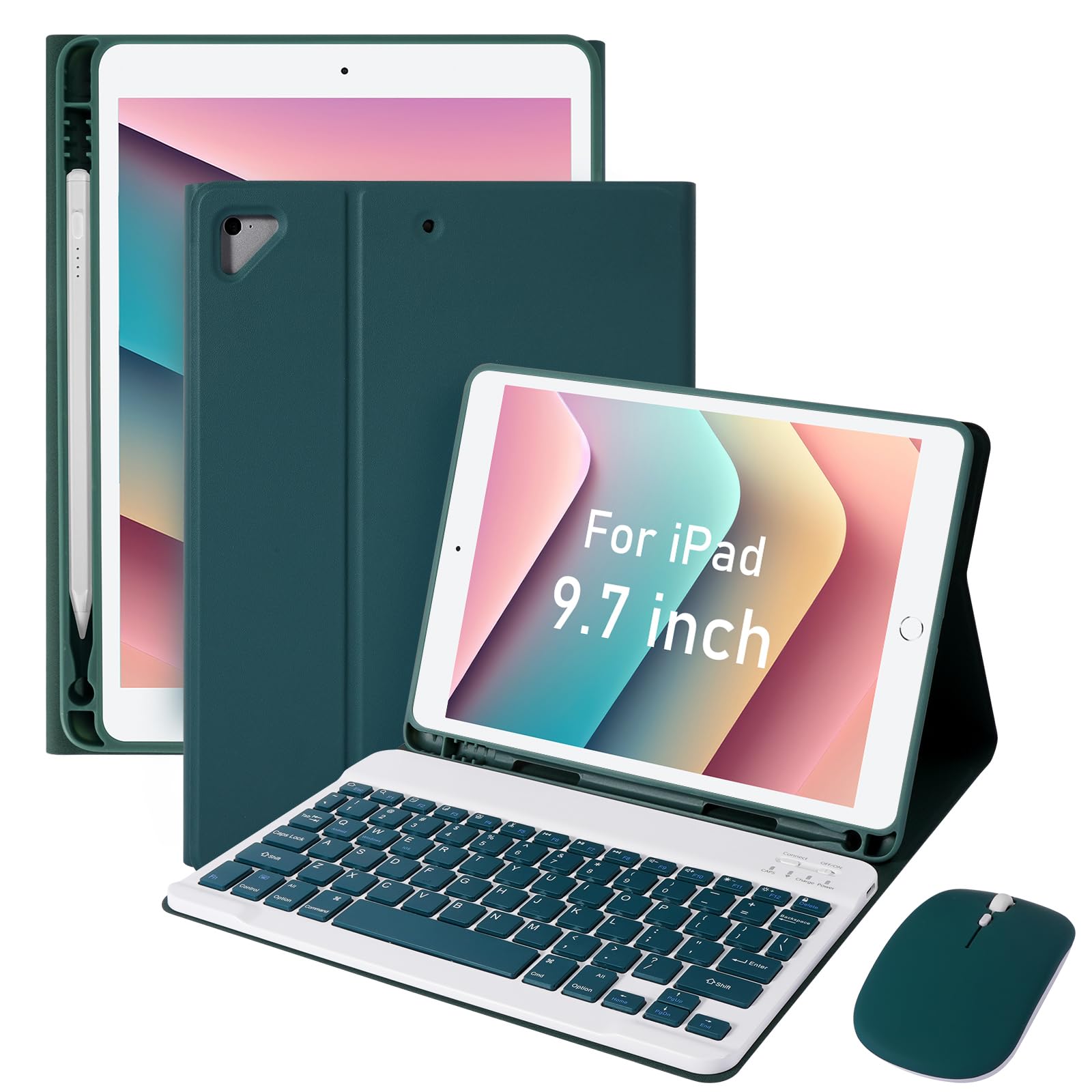 Amazon.co.jp: iPad Pro 9.7インチ用ケース キーボードとマウス付き