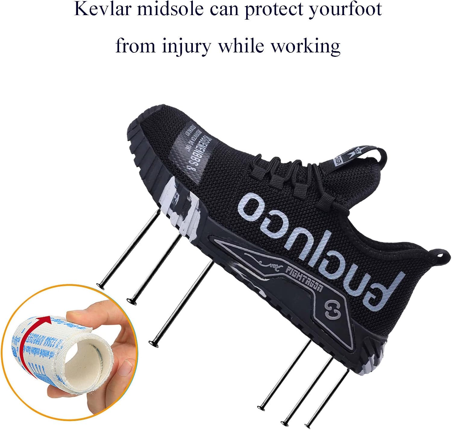 Men and Women Composite Toe Indestructible Non-Slip,Men Composite Toe Shoe for Women Work and Safety Footwear Breathable Comfortable Slip Resistant,