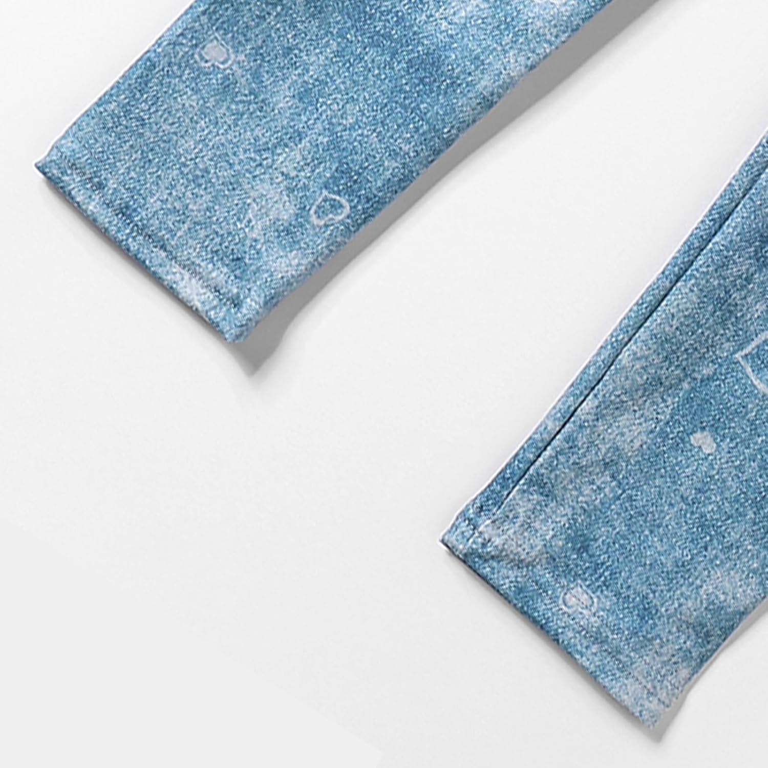 4 Pack Girls Printed Denim Jegging Denim Jeans Kids High Waist Stretch Jeans Pants - Image 5