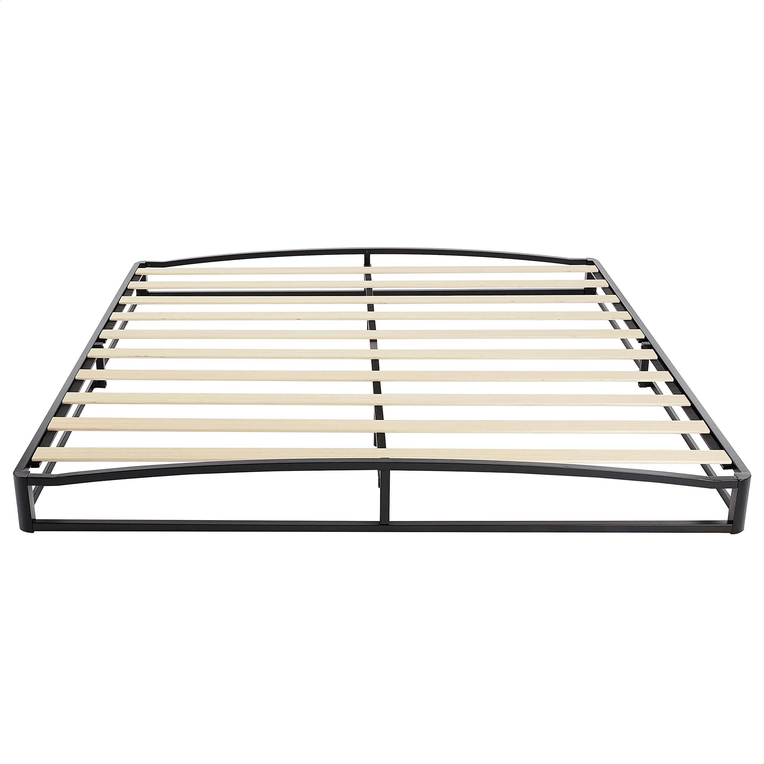 Amazon Basics 10" Modern Metal Platform Bed with Wood Slat Support - Mattress Foundation - No Box Spring Needed, King