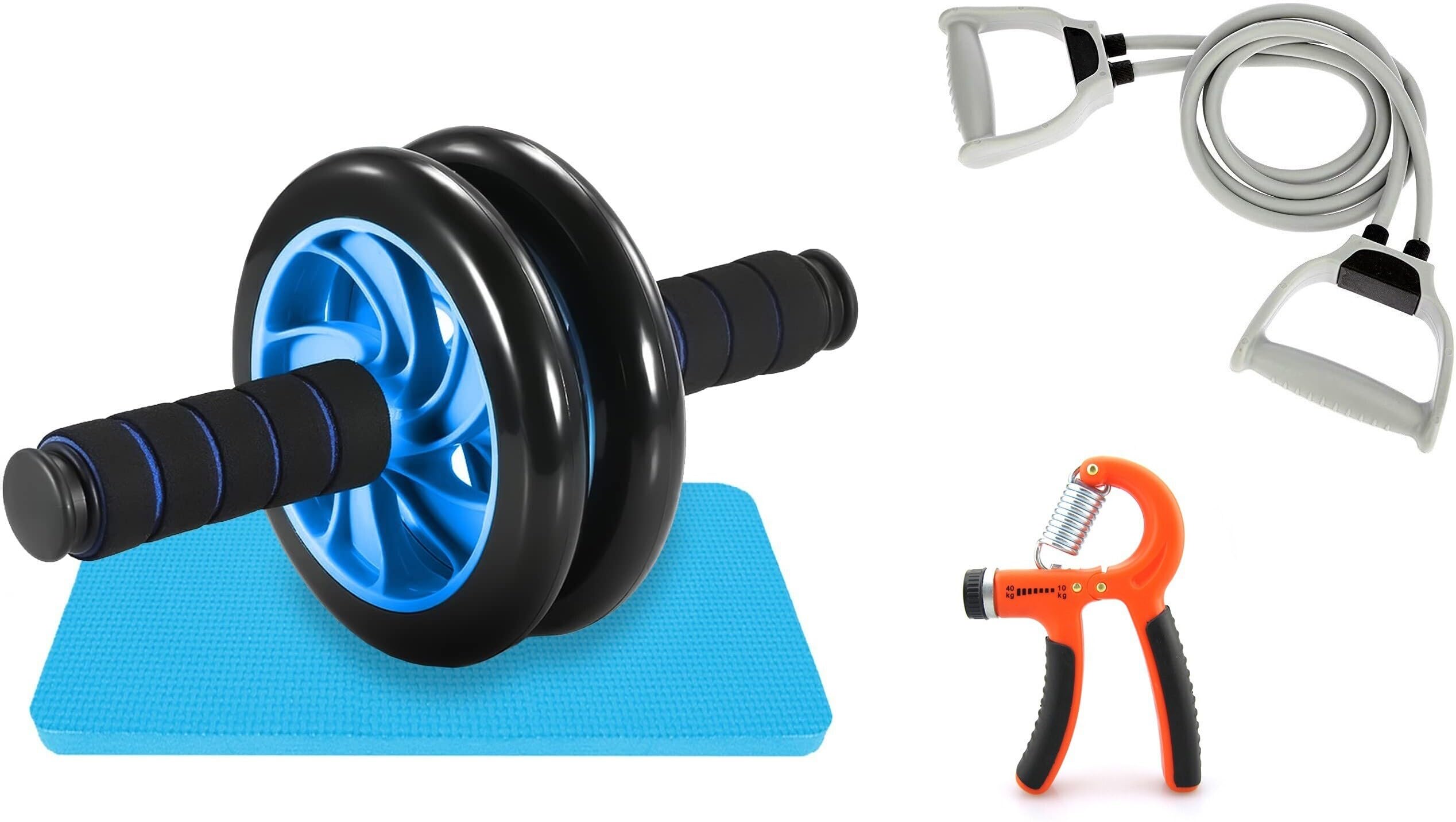 Quick Fit For Core Fitness Ab Roller&Double Toning Tube&Hand Gripper Fitnes Equipment-image-20