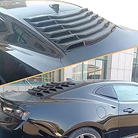 Vista 4 de Lumbreras para ventanas traseras y laterales para 2016-2021 Chevy Camaro, cubierta parasol para parabrisas con ventilación - ABS negro mate