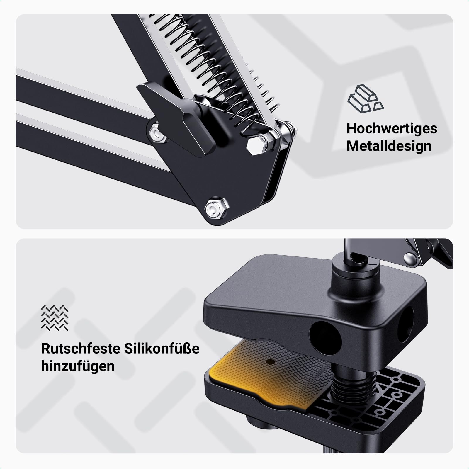 UGREEN Magsafe Handyhalterung Bett, Magnetisch Schwanenhals Handyhalter mit Metallringe, Verbesserter Stabiler Arm, Handy Ständer Kompatibel mit iPhone 17 16 15 14 13 12 Pro Max und Magsafe Hülle