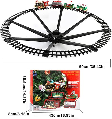 Miniatura 6 de Juego de tren de Navidad para alrededor del árbol, tren eléctrico para árbol de Navidad, tren eléctrico para debajo del árbol de Navidad, entrena