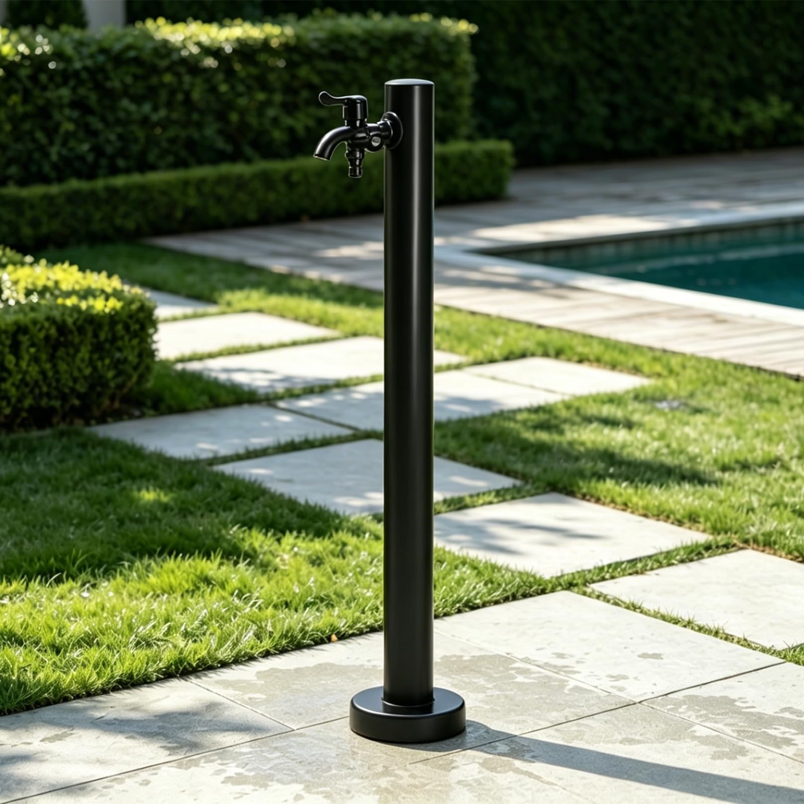 Aevixel Outdoor Garden Taps, Stainless Steel Vertical Water Column with Faucet, Rust and Frost Proof Outlet Tap Outside, Anywhere Tap for Garden Household Industry 60cm