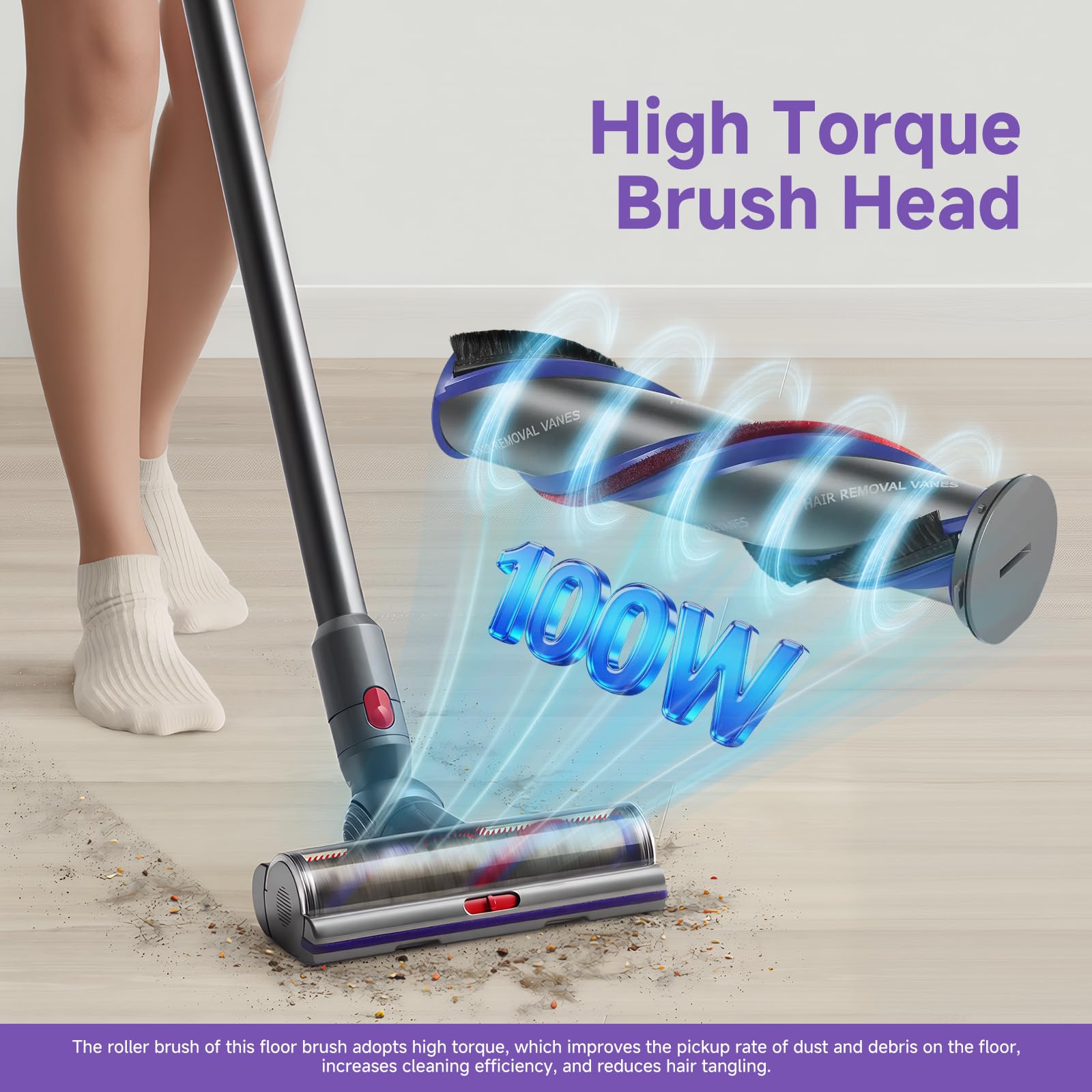 V11 Dysza podłogowa Torque Drive do Dyson V15/V11/V10/V8/V7, elektryczna szczotka zapasowa, regulowana siła ssąca, antysplątanie, akcesoria do szczotek zamiennych, zamiennik do twardych podłóg i