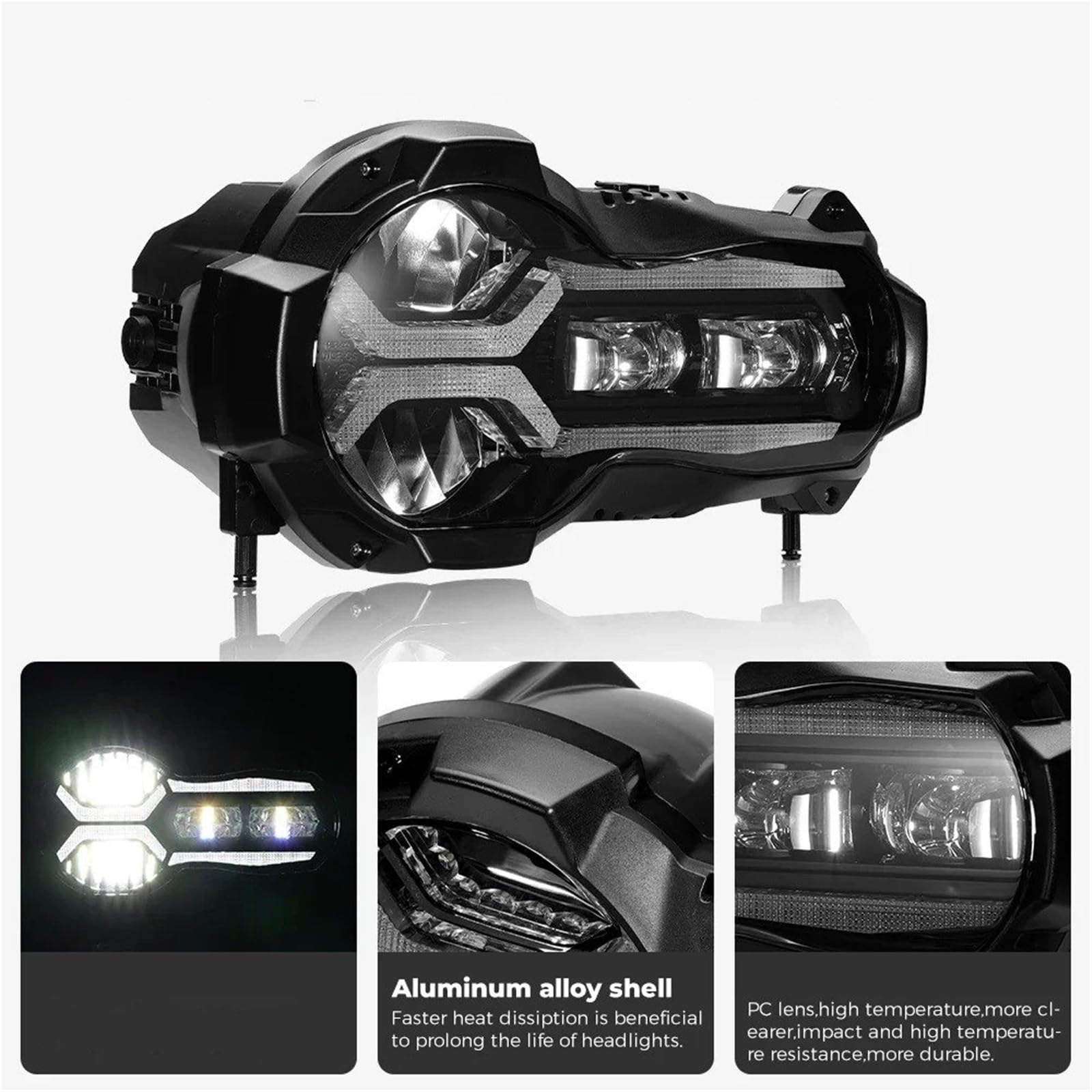 Moto Faros Delanteros Para BMW R1200GS 2013-2018 R 1200GS Para K50 Para ADV Para Adventure GS 1200 Conjunto Faro Para Motocicleta Faros LED Headlight Conjunto(R120*0GS 2013-2018)