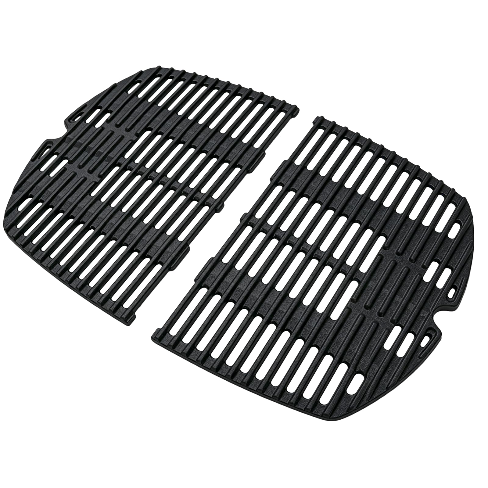 7645 - Griglia in ghisa per Weber Q200, Q220, Q260, Q2000, Q2200, Q2400 | Griglia per barbecue Weber Baby-Q serie 200 65811, 27,3 x 38,8 cm, con rivestimento antiaderente su misura, 2 pezzi