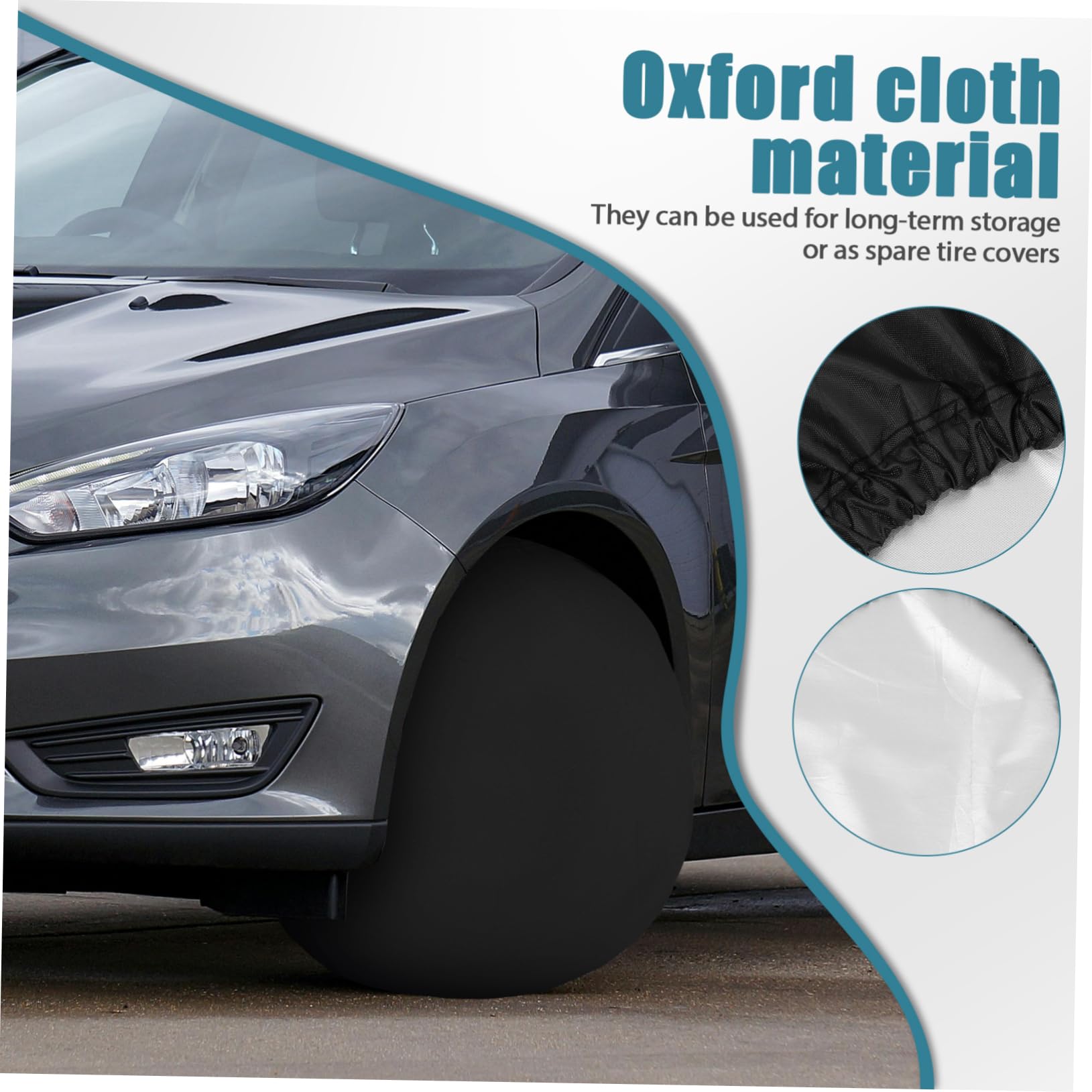 iplusmile 4pezzi Copriruota per Pneumatici di Rimorchi Copertura per Camper Auto e Suv Realizzata in Oxford per Protezione da Sporco e Sole