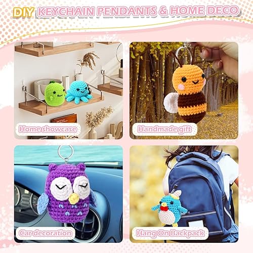 Miniatura 4 de Kit de 6 piezas de animales de ganchillo  Kit de ganchillo Amigurumi 2026 DIY para principiantes, kit de ganchillo de punto para niños adultos, kit