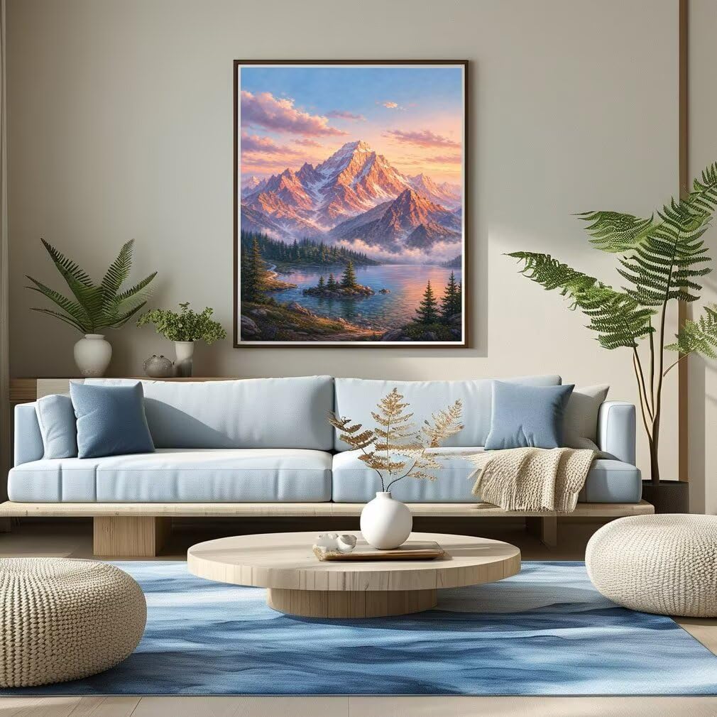 Diamond Painting Montaña, Manualidad Creativa y Relajante 100x130cm C8-128