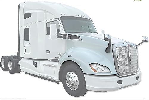 Miniatura 3 de KOZAK Guardabarros de capó de servicio largo para el lado derecho del pasajero compatible con el logotipo Kenworth T680 2012-2021 PLUS, 2