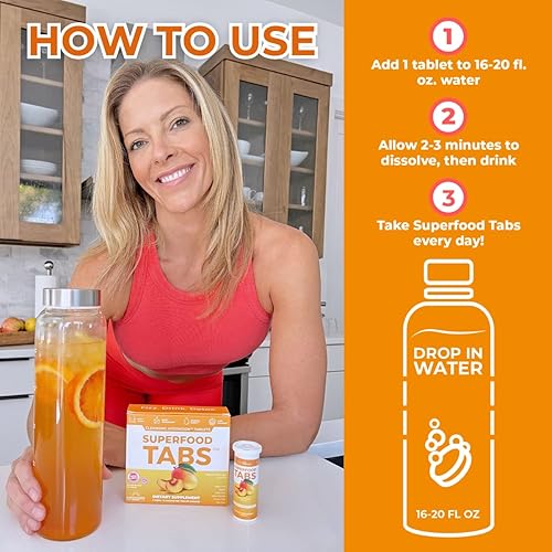 Miniatura 2 de Superfoods Company Superfood Tabs - Bebida desintoxicante limpiadora - Suplemento nutricional para mujeres y hombres - Apoya el peso saludable, la