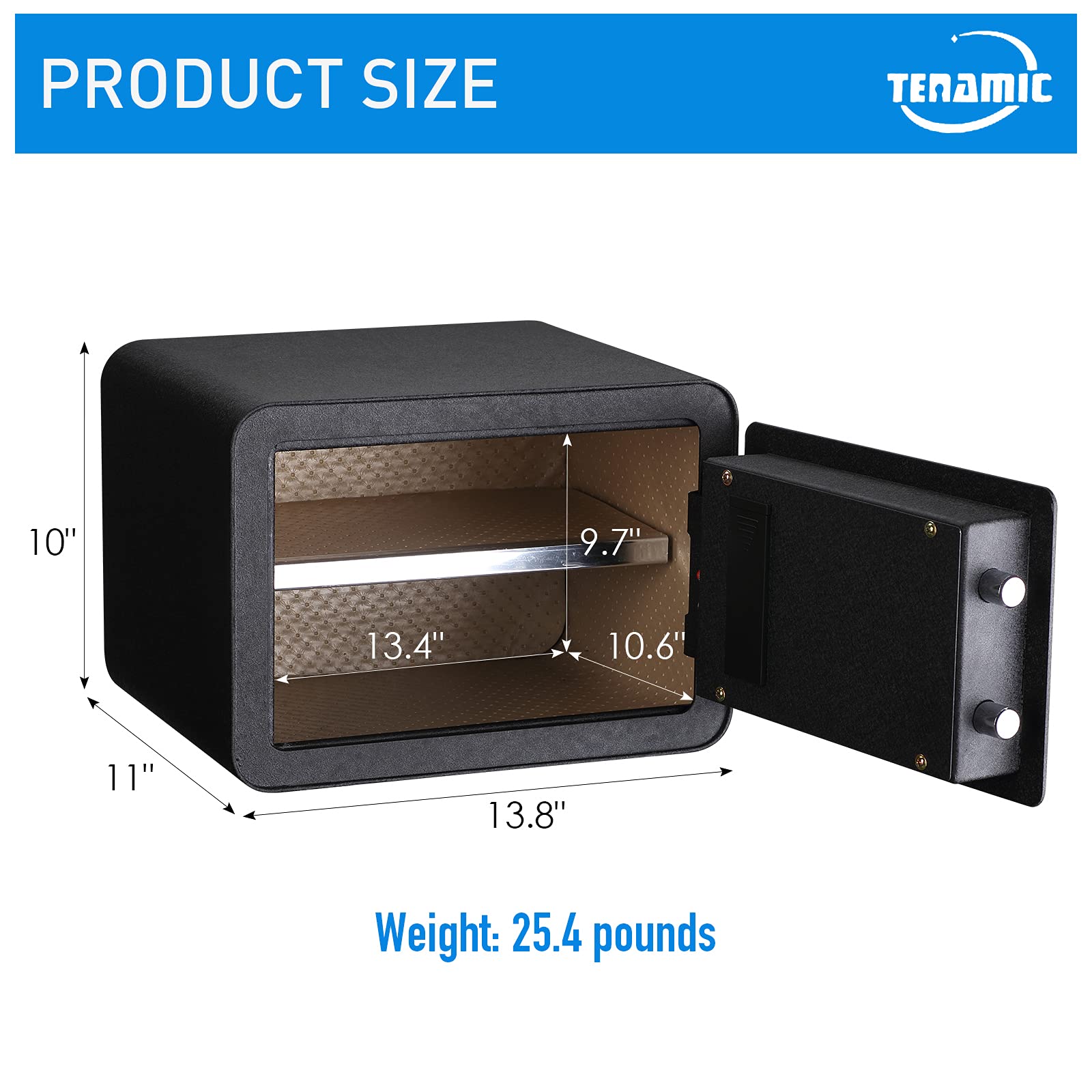 Snapklik.com : Tenamic Safe Box Luxury Biometric Fingerprint Cabinet ...