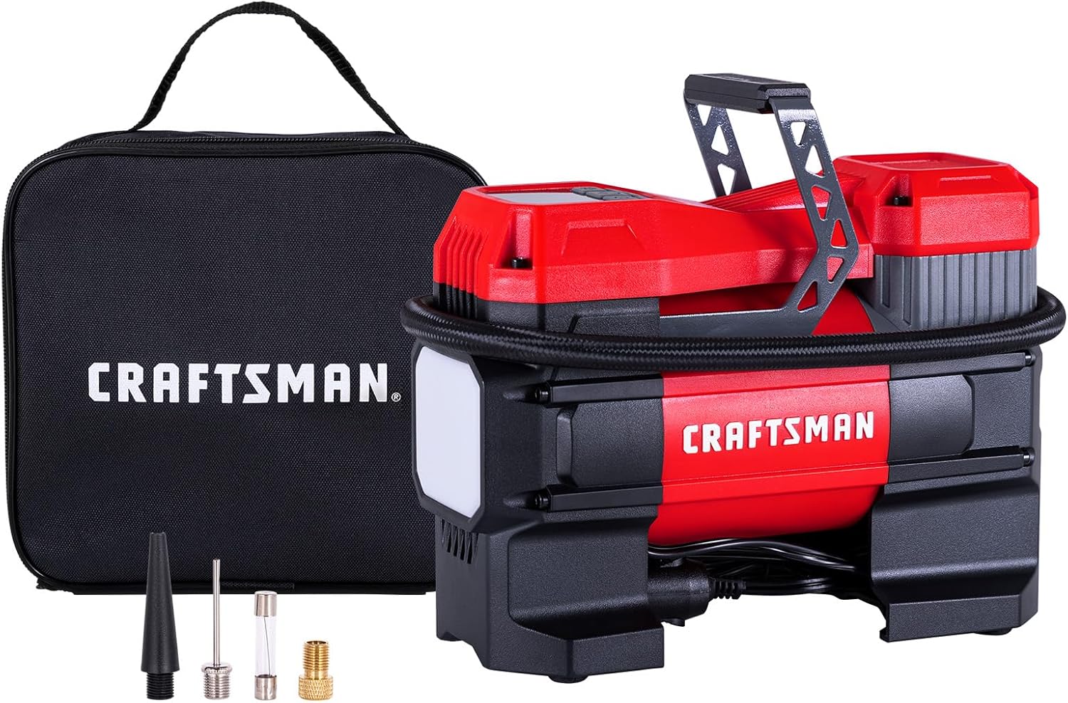 CRAFTSMAN 12V Portable Tire Inflator, Digital Air Compressor Pump with Gauge & LED Light, 150 PSI Auto Shut-Off, Compact Air Pump for Car, Motorcycle, Bike & Sports Balls - Image 9