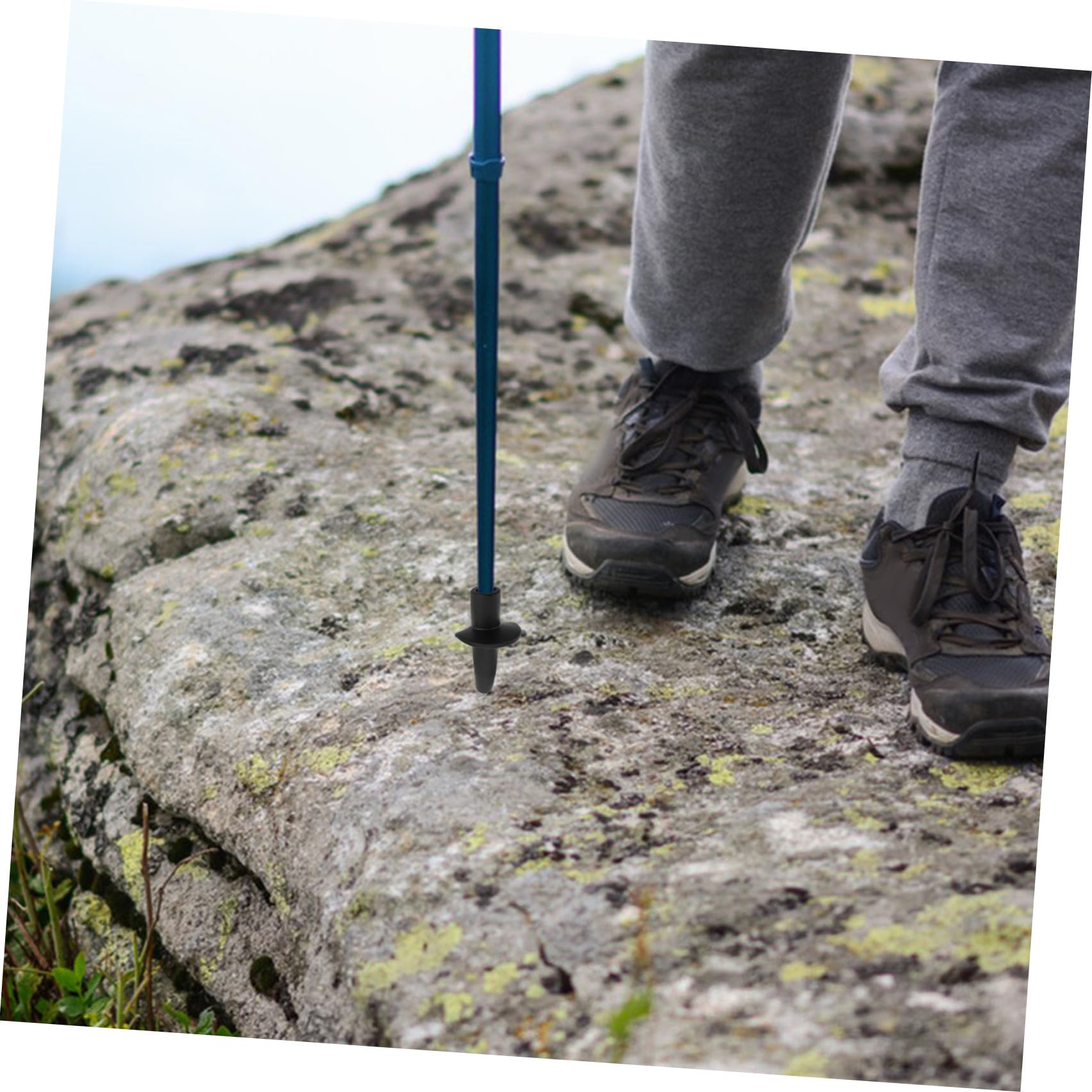Luxshiny Puntas Negro de Trekking de de Acero de Tungsteno Bastones Mejor Agarre Estabilidad y para Senderismo y Montañismo al Aire Libre