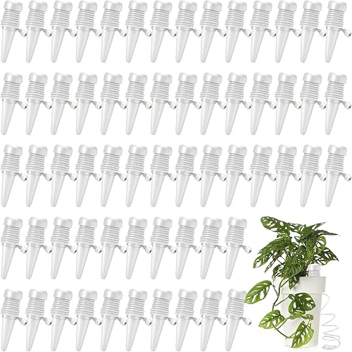 Rtteri 100 estacas de riego para plantas automáticas a granel, dispositivos de riego automático, riego por goteo, liberación lenta para plantas en