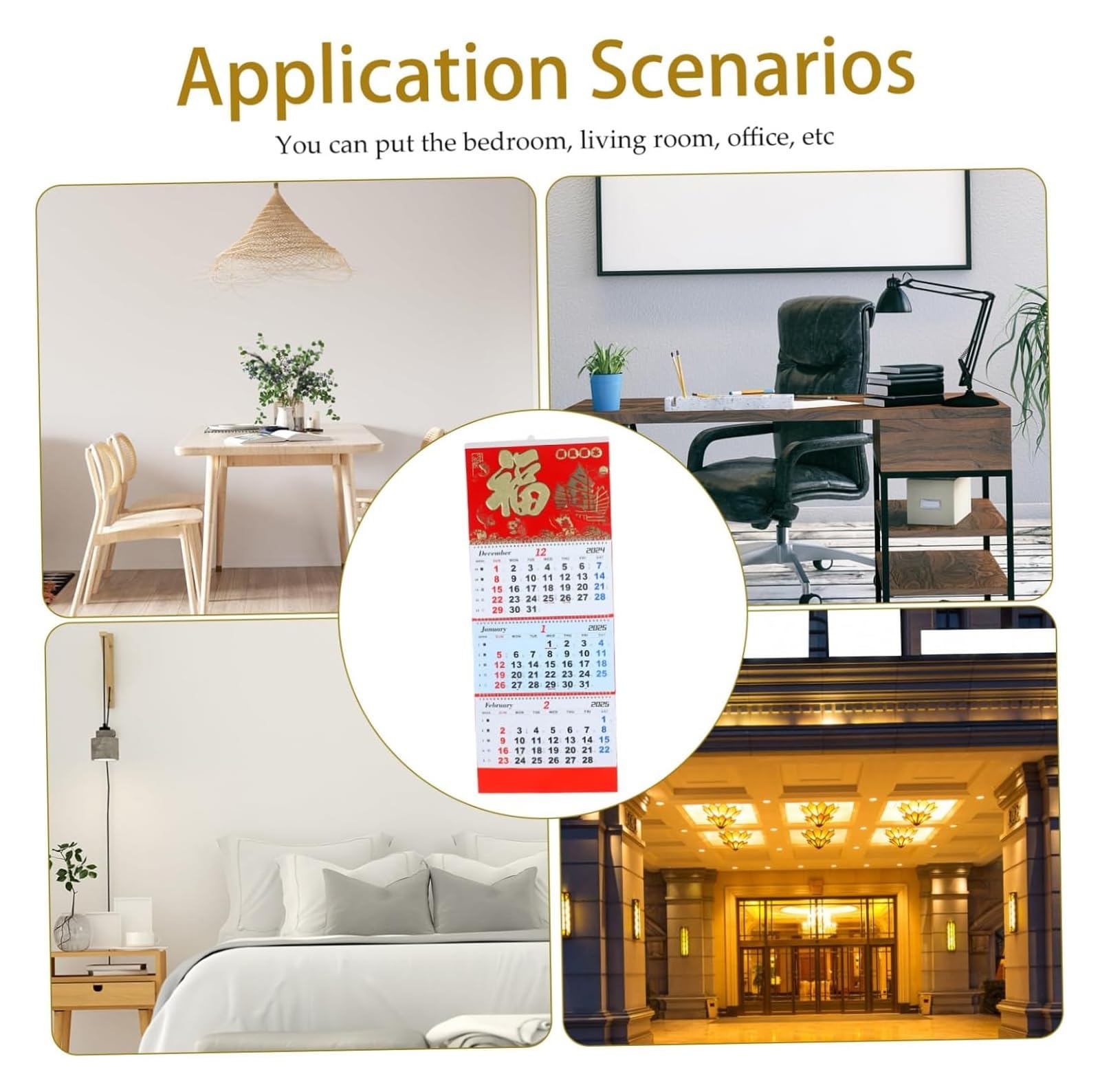Tischkalender, Tischkalender 2025, Kalender, Neujahrskalender, Monatsplaner, Arbeitsplaner, chinesischer Monatskalender, Chinesisch