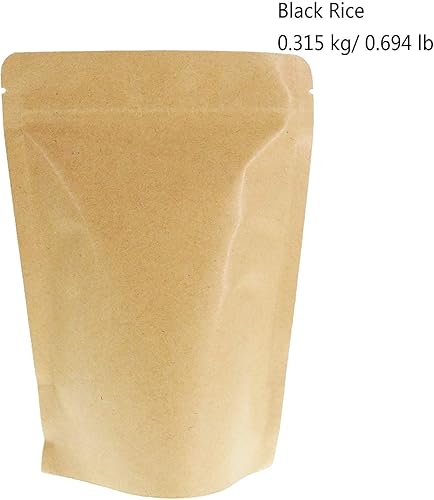 Miniatura 7 de SumDirect - Bolsas de papel kraft de 5.0 x 7.0in, 50 bolsas de papel con cierre de aluminio forradas para embalar cereales dulces galletas alimentos