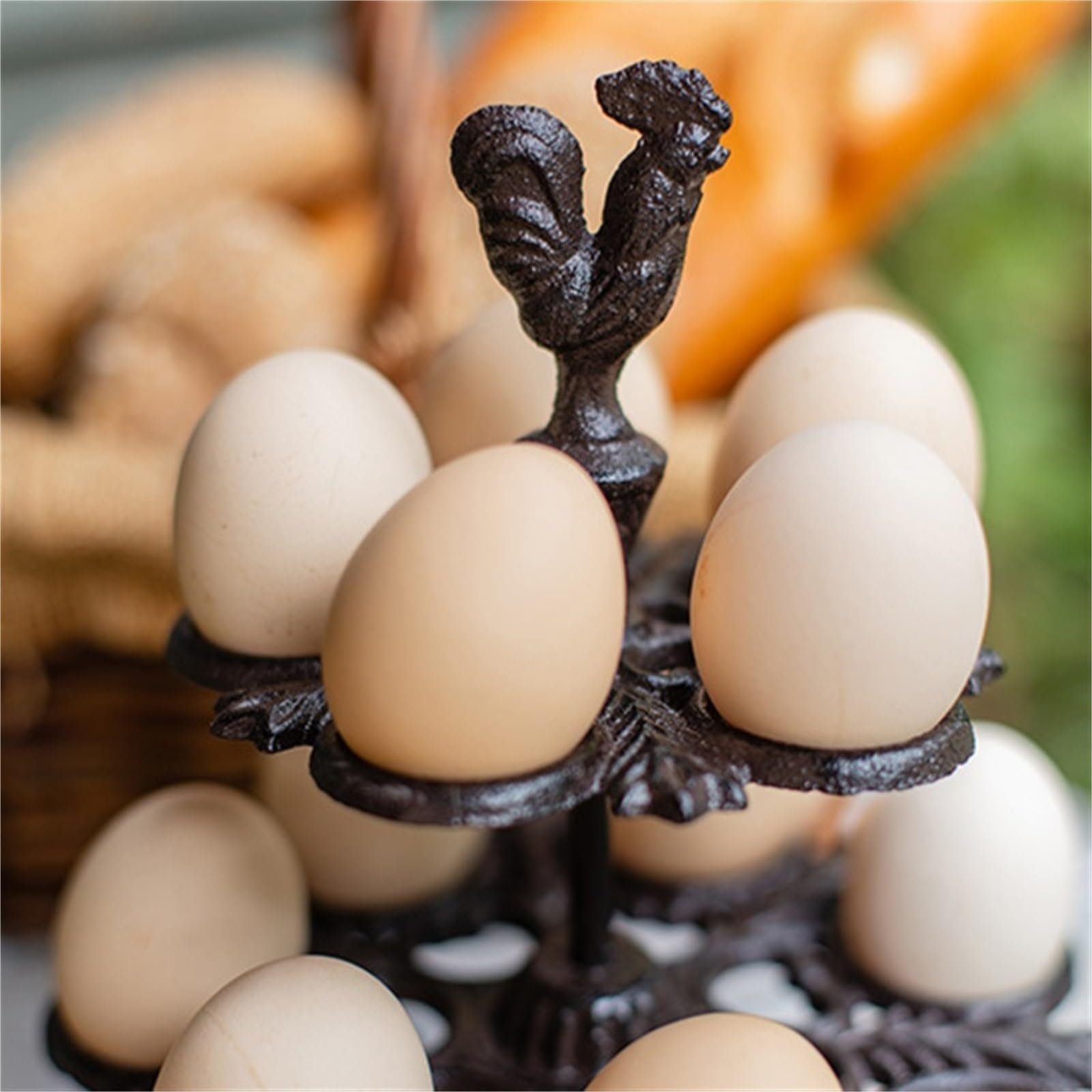 Panier à œufs Décoratif En Forme De Poule - Rangement Mignon Pour œufs, Fruits Ou Petits Objets - Style Vintage