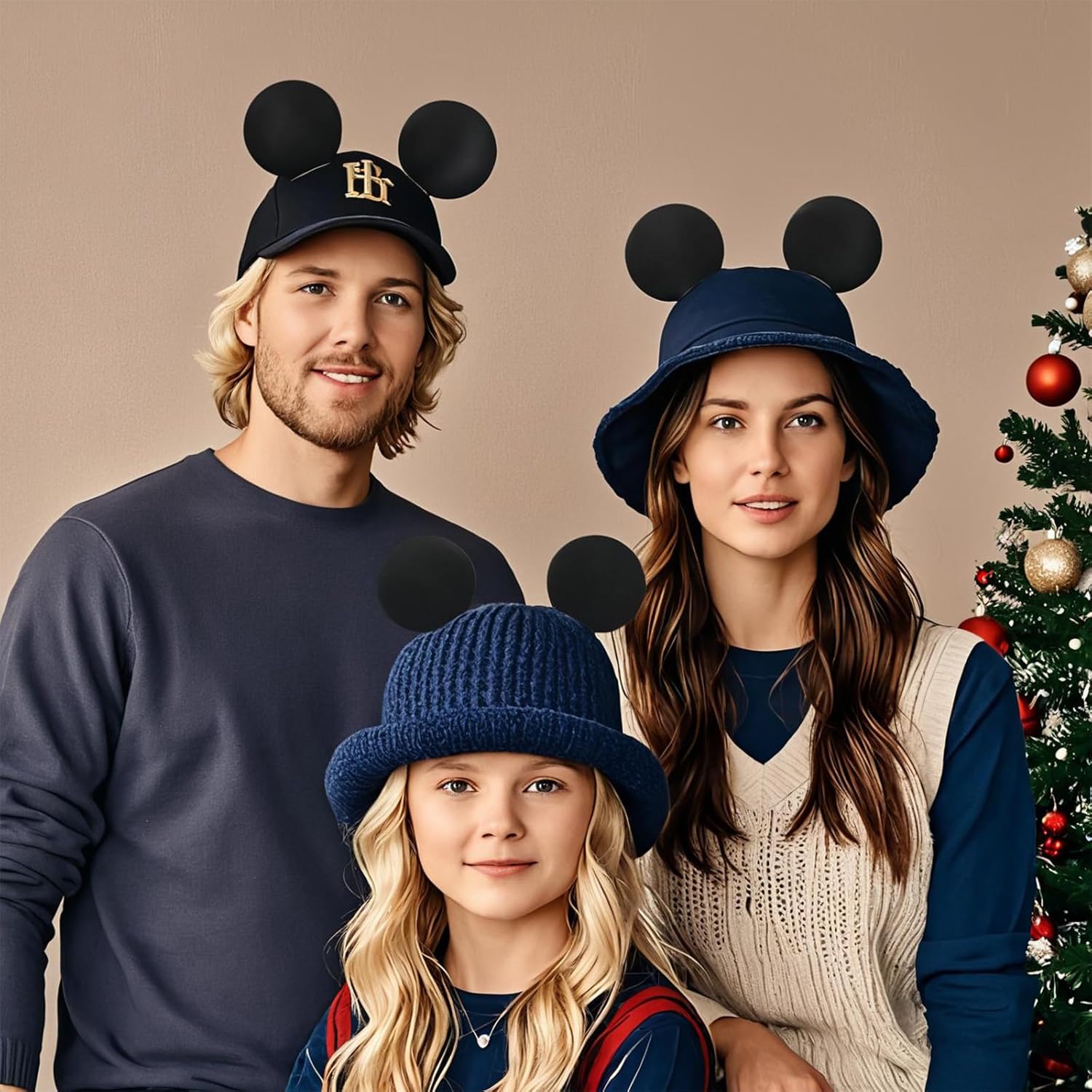 4 Pcs Magnetic Mouse Ears for Hats, Removable Magnet Minni Ear for Cap, Interchangeable Mouse Ears for Baseball Hat, Clip-On Hat Accessory, Adults and Kids, for Theme Parks Halloween Christmas Black - Image 4